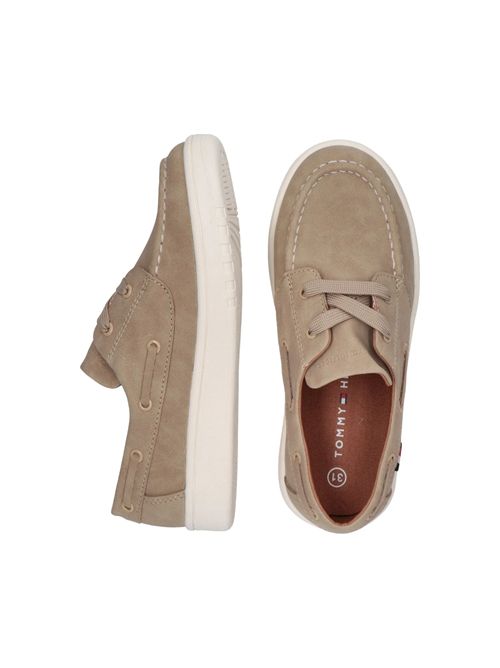 Sneakers beige stile barca con dettaglio iconico TOMMY HILFIGER | 33853BEIGE